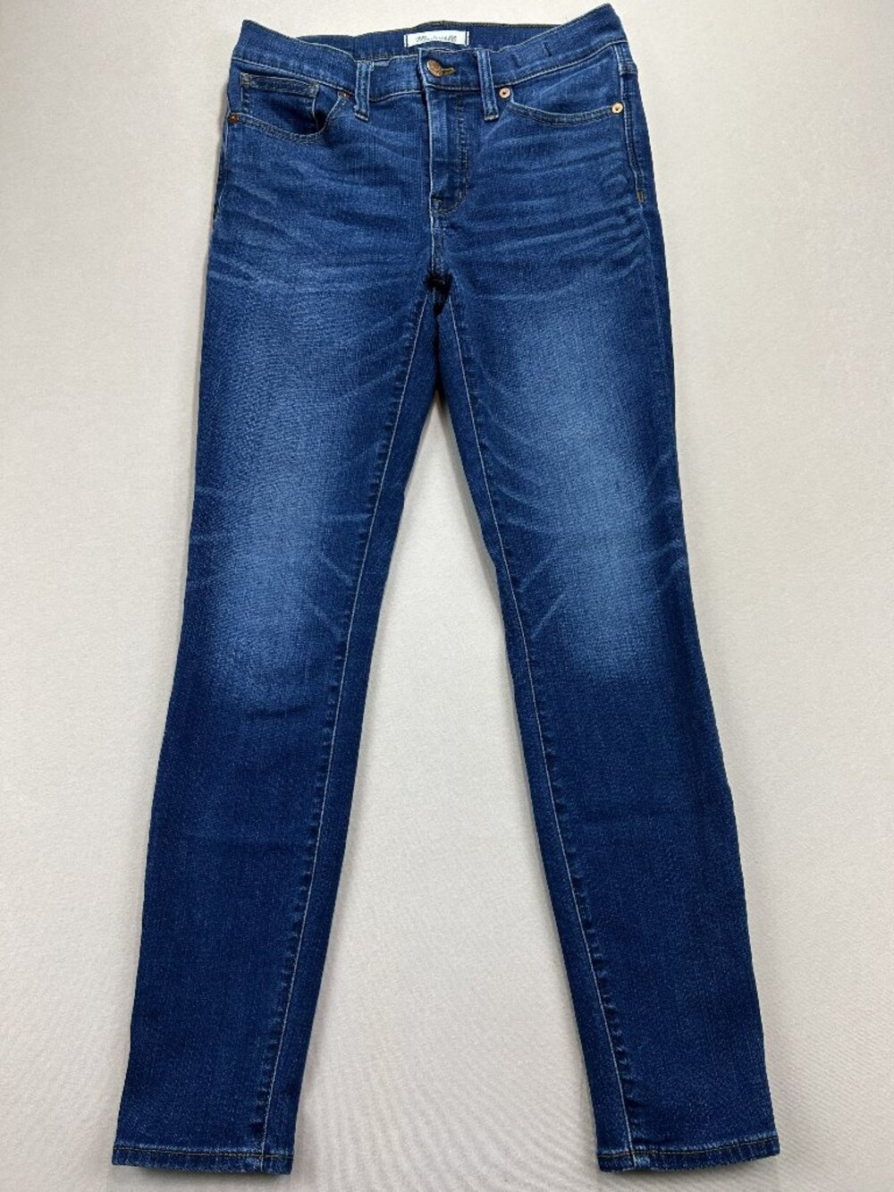 Madewell Jeans Women's Size 26 Blue Denim Dark Wash 9" High Rise Skinny Stretch